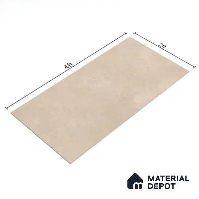 Cement Floor & Wall Tile TL 06133 D Aqua Stone Taupe 4 ft x 2 ft Vitrified Drew Grit Matte Finish - 9 mm | 12 Random Design | Suitable For Living Room, Bedroom, Bathroom, Kitchen
