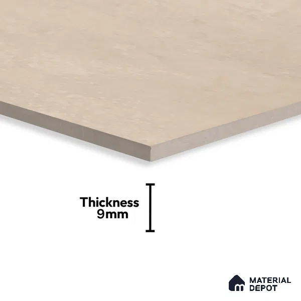 Cement Floor & Wall Tile TL 06133 D Aqua Stone Taupe 4 ft x 2 ft Vitrified Drew Grit Matte Finish - 9 mm | 12 Random Design | Suitable For Living Room, Bedroom, Bathroom, Kitchen
