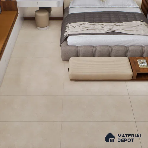 Cement Floor & Wall Tile TL 06133 D Aqua Stone Taupe 4 ft x 2 ft Vitrified Drew Grit Matte Finish - 9 mm | 12 Random Design | Suitable For Living Room, Bedroom, Bathroom, Kitchen