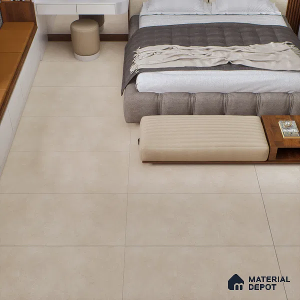 Cement Floor & Wall Tile TL 06133 D Aqua Stone Taupe 4 ft x 2 ft Vitrified Drew Grit Matte Finish - 9 mm | 12 Random Design | Suitable For Living Room, Bedroom, Bathroom, Kitchen