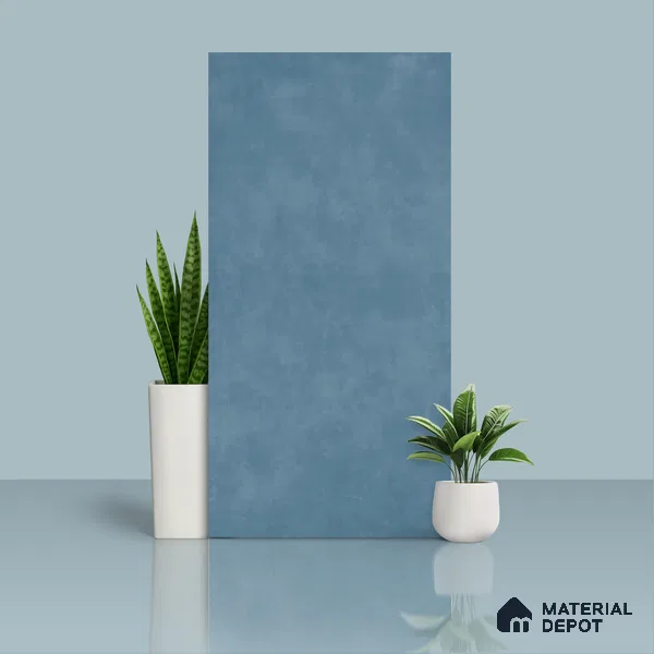 Cement Floor & Wall Tile TL 06134 C Elegance Azure 4 ft x 2 ft Vitrified Matte Finish - 9 mm | 4 Random Design | Suitable For Living Room, Bedroom, Bathroom, Kitchen