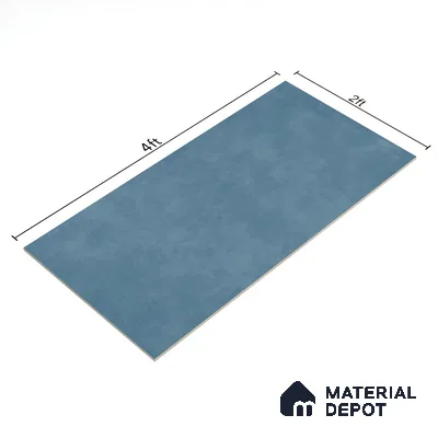 Cement Floor & Wall Tile TL 06134 C Elegance Azure 4 ft x 2 ft Vitrified Matte Finish - 9 mm | 4 Random Design | Suitable For Living Room, Bedroom, Bathroom, Kitchen