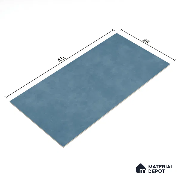 Cement Floor & Wall Tile TL 06134 C Elegance Azure 4 ft x 2 ft Vitrified Matte Finish - 9 mm | 4 Random Design | Suitable For Living Room, Bedroom, Bathroom, Kitchen