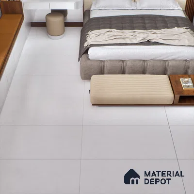 Cement Floor & Wall Tile TL 06134 D Elegance Blanco 4 ft x 2 ft Vitrified Matte Finish - 9 mm | 4 Random Design | Suitable For Living Room, Bedroom, Bathroom, Kitchen