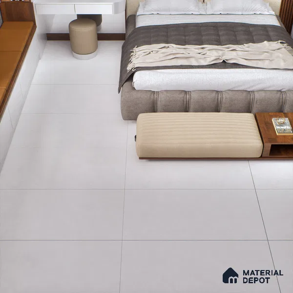 Cement Floor & Wall Tile TL 06134 D Elegance Blanco 4 ft x 2 ft Vitrified Matte Finish - 9 mm | 4 Random Design | Suitable For Living Room, Bedroom, Bathroom, Kitchen