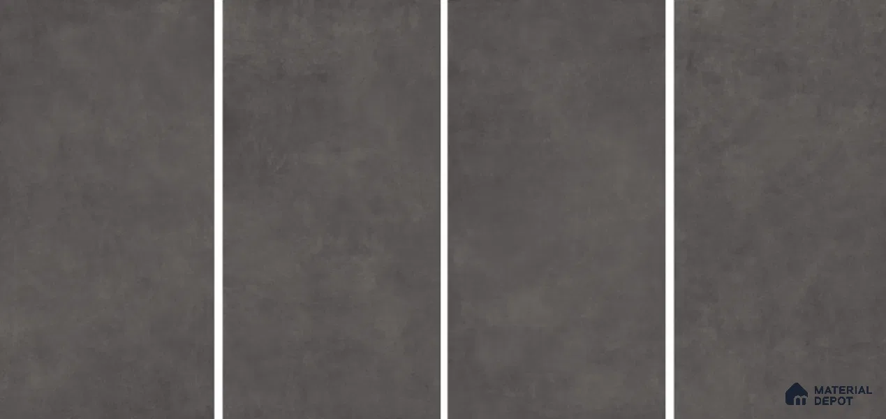Cement Floor & Wall Tile TL 06134 E Elegance Charcoal 4 ft x 2 ft Vitrified Matte Finish - 9 mm | 4 Random Design | Suitable For Living Room, Bedroom, Bathroom, Kitchen (Sample)