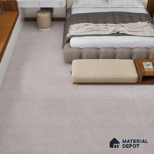 Cement Floor & Wall Tile TL 06134 G Elegance Grey 4 ft x 2 ft Vitrified Matte Finish - 9 mm | 4 Random Design | Suitable For Living Room, Bedroom, Bathroom, Kitchen