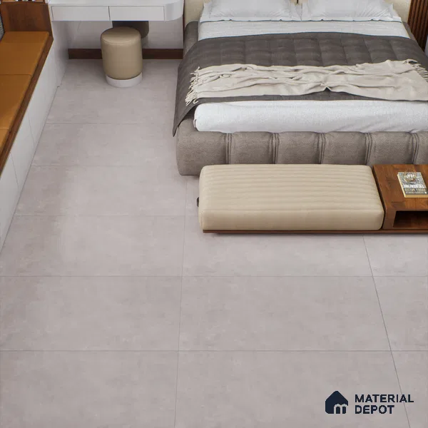Cement Floor & Wall Tile TL 06134 G Elegance Grey 4 ft x 2 ft Vitrified Matte Finish - 9 mm | 4 Random Design | Suitable For Living Room, Bedroom, Bathroom, Kitchen (Sample)
