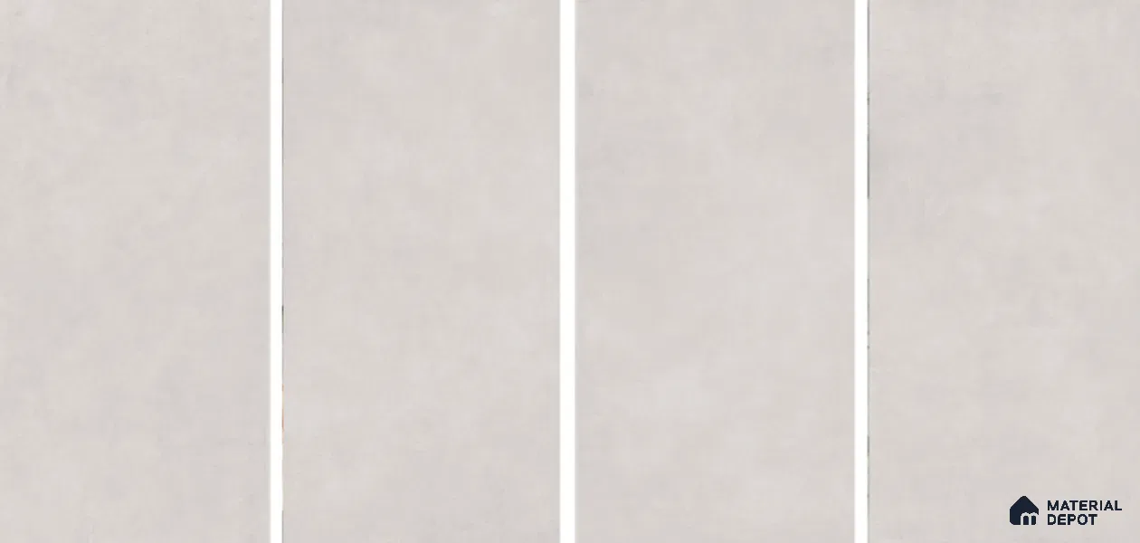 Cement Floor & Wall Tile TL 06134 I Elegance Soft Grey 4 ft x 2 ft Vitrified Matte Finish - 9 mm | 4 Random Design | Suitable For Living Room, Bedroom, Bathroom, Kitchen (Sample)