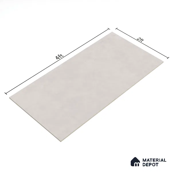 Cement Floor & Wall Tile TL 06134 I Elegance Soft Grey 4 ft x 2 ft Vitrified Matte Finish - 9 mm | 4 Random Design | Suitable For Living Room, Bedroom, Bathroom, Kitchen (Sample)