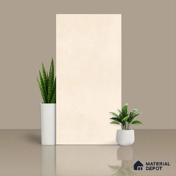 Cement Floor & Wall Tile TL 06128 B Everest Crema 4 ft x 2 ft Vitrified Matte Finish - 9 mm | 6 Random Design | Suitable For Living Room, Bedroom, Bathroom, Kitchen