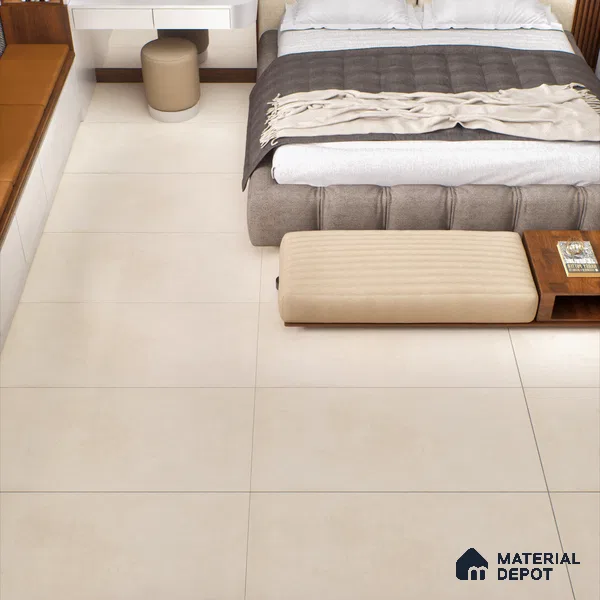 Cement Floor & Wall Tile TL 06128 B Everest Crema 4 ft x 2 ft Vitrified Matte Finish - 9 mm | 6 Random Design | Suitable For Living Room, Bedroom, Bathroom, Kitchen