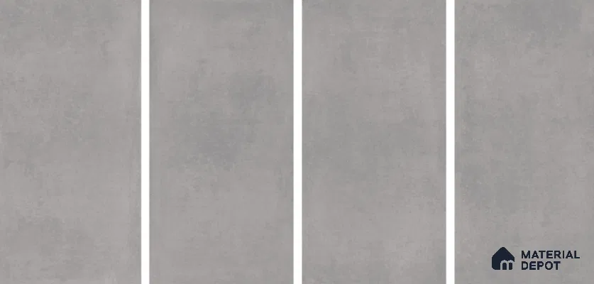 Cement Floor & Wall Tile TL 06128 C Everest Grey 4 ft x 2 ft Vitrified Matte Finish - 9 mm | 6 Random Design | Suitable For Living Room, Bedroom, Bathroom, Kitchen (Sample)