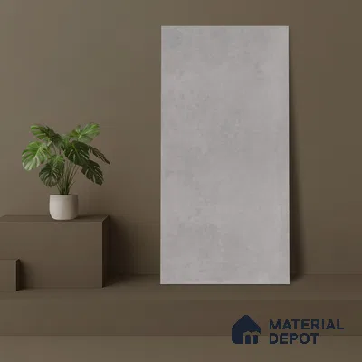 Cement Floor & Wall Tile TL 06128 C Everest Grey 4 ft x 2 ft Vitrified Matte Finish - 9 mm | 6 Random Design | Suitable For Living Room, Bedroom, Bathroom, Kitchen (Sample)