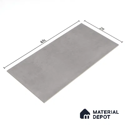 Cement Floor & Wall Tile TL 06128 C Everest Grey 4 ft x 2 ft Vitrified Matte Finish - 9 mm | 6 Random Design | Suitable For Living Room, Bedroom, Bathroom, Kitchen (Sample)