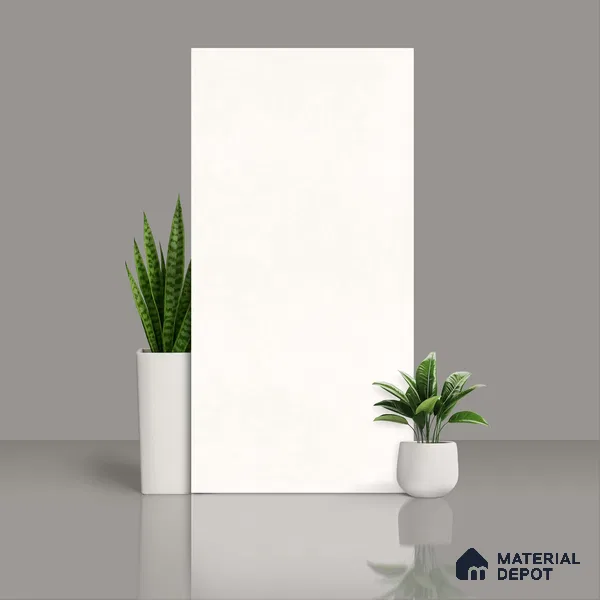 Cement Floor & Wall Tile TL 06128 Everest Bianco 4 ft x 2 ft Vitrified Matte Finish - 9 mm | 6 Random Design | Suitable For Living Room, Bedroom, Bathroom, Kitchen (Sample)