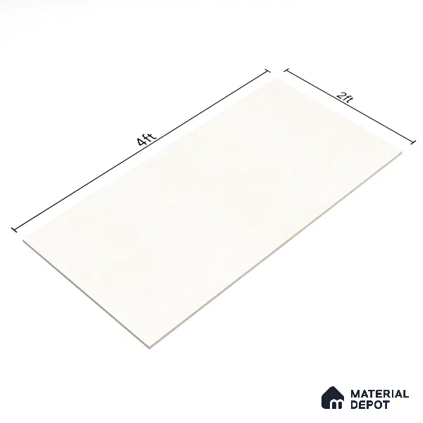 Cement Floor & Wall Tile TL 06128 Everest Bianco 4 ft x 2 ft Vitrified Matte Finish - 9 mm | 6 Random Design | Suitable For Living Room, Bedroom, Bathroom, Kitchen (Sample)