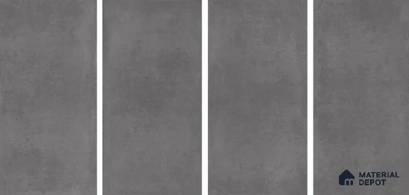 Cement Floor & Wall Tile TL 06128 D Everest Graphite 4 ft x 2 ft Vitrified Matte Finish - 9 mm | 6 Random Design | Suitable For Living Room, Bedroom, Bathroom, Kitchen