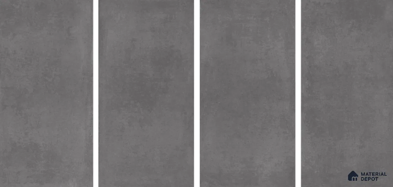 Cement Floor & Wall Tile TL 06128 D Everest Graphite 4 ft x 2 ft Vitrified Matte Finish - 9 mm | 6 Random Design | Suitable For Living Room, Bedroom, Bathroom, Kitchen