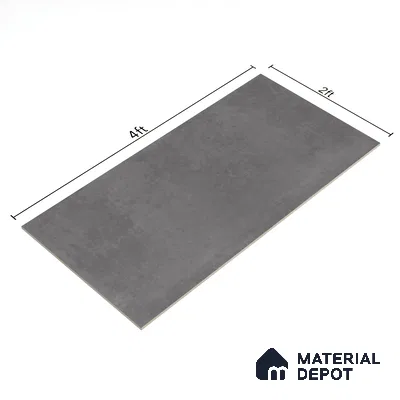 Cement Floor & Wall Tile TL 06128 D Everest Graphite 4 ft x 2 ft Vitrified Matte Finish - 9 mm | 6 Random Design | Suitable For Living Room, Bedroom, Bathroom, Kitchen