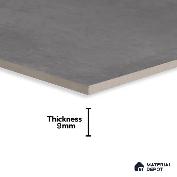 Cement Floor & Wall Tile TL 06128 D Everest Graphite 4 ft x 2 ft Vitrified Matte Finish - 9 mm | 6 Random Design | Suitable For Living Room, Bedroom, Bathroom, Kitchen