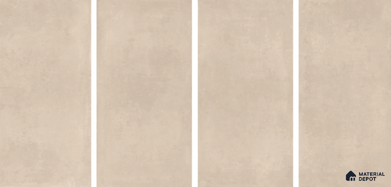 Cement Floor & Wall Tile TL 06128 E Everest Taupe 4 ft x 2 ft Vitrified Matte Finish - 9 mm | 6 Random Design | Suitable For Living Room, Bedroom, Bathroom, Kitchen (Sample)