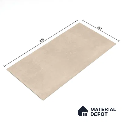 Cement Floor & Wall Tile TL 06128 E Everest Taupe 4 ft x 2 ft Vitrified Matte Finish - 9 mm | 6 Random Design | Suitable For Living Room, Bedroom, Bathroom, Kitchen (Sample)