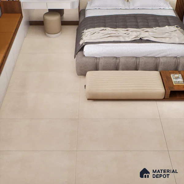 Cement Floor & Wall Tile TL 06128 E Everest Taupe 4 ft x 2 ft Vitrified Matte Finish - 9 mm | 6 Random Design | Suitable For Living Room, Bedroom, Bathroom, Kitchen (Sample)