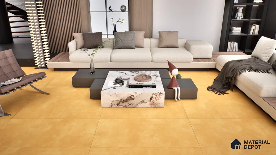 Cement Floor & Wall Tile TL 06266 C Stellar Terra Cotto 4 ft x 2 ft Vitrified Punch Finish - 9 mm (Random Design 4) | Suitable for Living Room, Bedroom, Bathroom & Kitchen