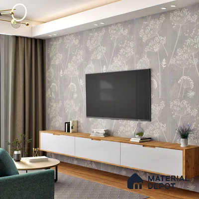 Floral Wall Tile TL 06088 B Concrete Checks Decor 4 ft x 2 ft Vitrified Matte Finish - 9 mm | Suitable For Living Room, Bedroom, Bathroom, Dining (Sample)