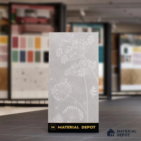 Floral Wall Tile TL 06088 B Concrete Checks Decor 4 ft x 2 ft Vitrified Matte Finish - 9 mm | Suitable For Living Room, Bedroom, Bathroom, Dining (Sample)
