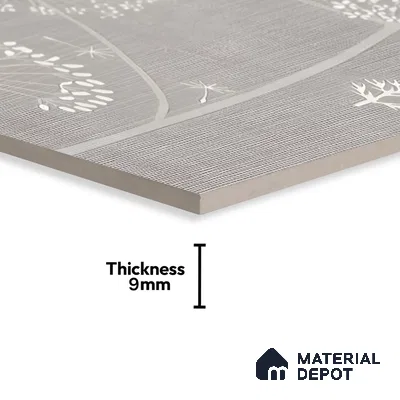 Floral Wall Tile TL 06088 B Concrete Checks Decor 4 ft x 2 ft Vitrified Matte Finish - 9 mm | Suitable For Living Room, Bedroom, Bathroom, Dining (Sample)