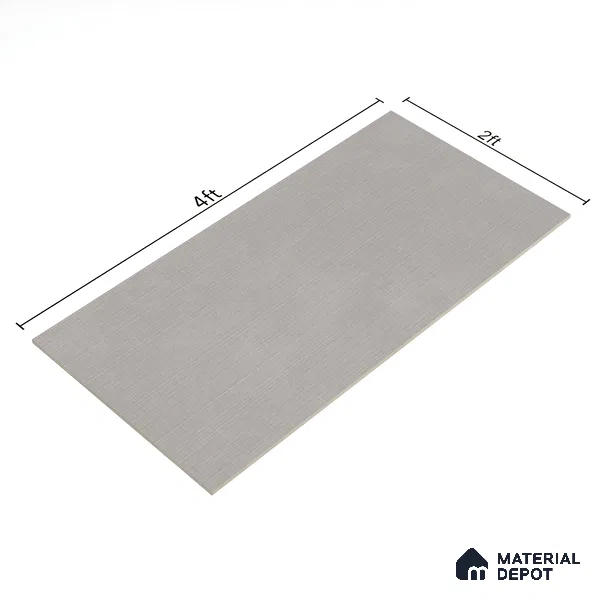 Cement Floor & Wall Tile TL 06088 Concrete Checks Plain 4 ft x 2 ft Vitrified Matte Finish - 9 mm | 12 Random Design | Suitable For Living Room, Bedroom, Bathroom, Kitchen