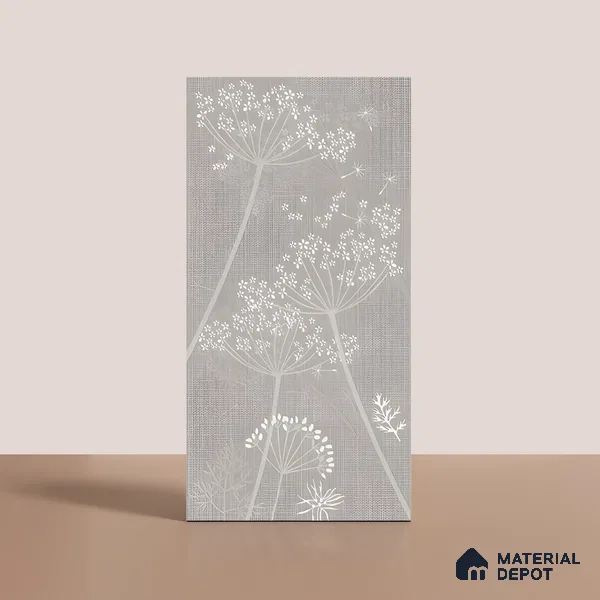 Floral Wall Tile TL 06088 E Concrete Checks Decor 4 ft x 2 ft Vitrified Matte Finish - 9 mm | Suitable For Living Room, Bedroom, Bathroom, Dining (Sample)