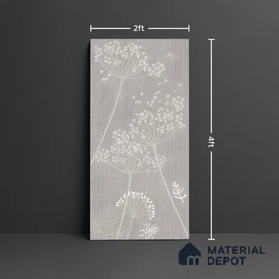 Floral Wall Tile TL 06088 E Concrete Checks Decor 4 ft x 2 ft Vitrified Matte Finish - 9 mm | Suitable For Living Room, Bedroom, Bathroom, Dining (Sample)
