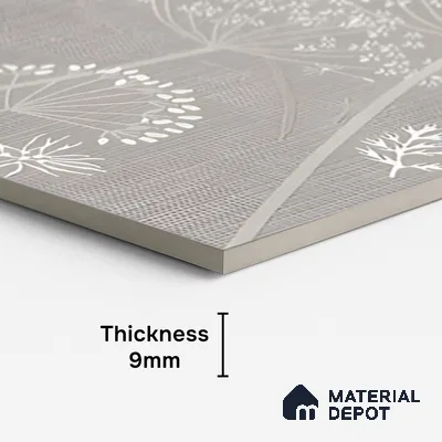 Floral Wall Tile TL 06088 E Concrete Checks Decor 4 ft x 2 ft Vitrified Matte Finish - 9 mm | Suitable For Living Room, Bedroom, Bathroom, Dining (Sample)