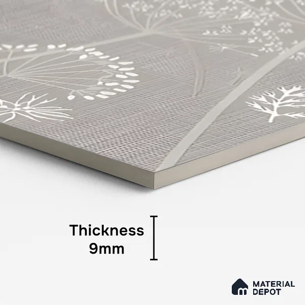 Floral Wall Tile TL 06088 E Concrete Checks Decor 4 ft x 2 ft Vitrified Matte Finish - 9 mm | Suitable For Living Room, Bedroom, Bathroom, Dining (Sample)