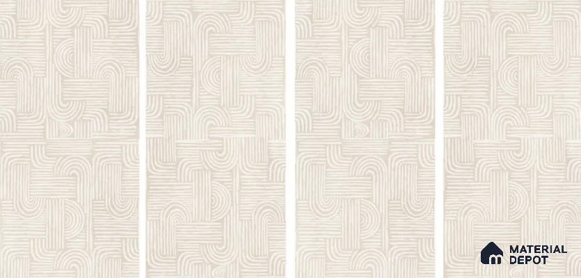 Patterned Floor & Wall Tile TL 06087 B Nios Abstract Decor 4 ft x 2 ft Vitrified Matte Finish - 9 mm | 2 Random Design | Suitable For Living Room, Bedroom, Bathroom, Kitchen