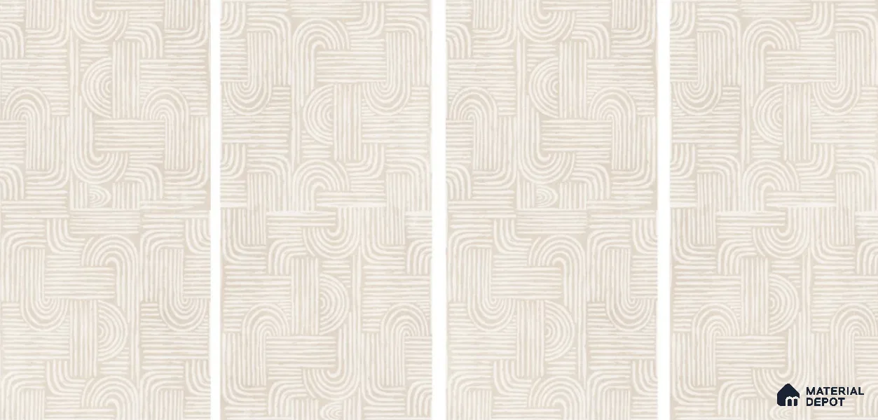 Patterned Floor & Wall Tile TL 06087 B Nios Abstract Decor 4 ft x 2 ft Vitrified Matte Finish - 9 mm | 2 Random Design | Suitable For Living Room, Bedroom, Bathroom, Kitchen