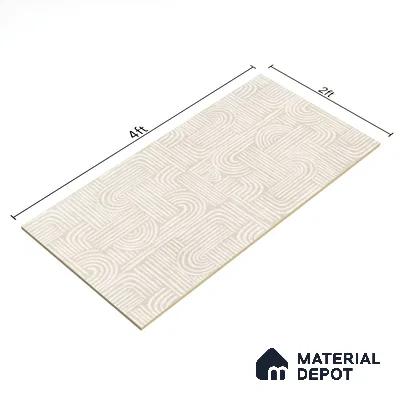 Patterned Floor & Wall Tile TL 06087 B Nios Abstract Decor 4 ft x 2 ft Vitrified Matte Finish - 9 mm | 2 Random Design | Suitable For Living Room, Bedroom, Bathroom, Kitchen
