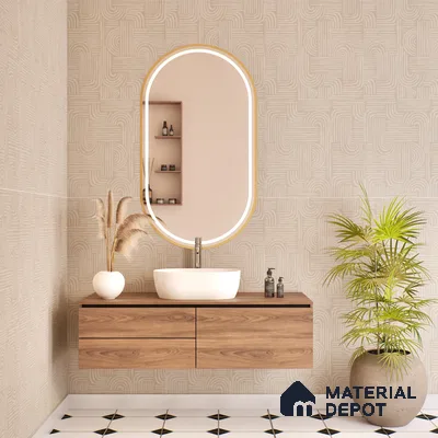 Patterned Floor & Wall Tile TL 06087 B Nios Abstract Decor 4 ft x 2 ft Vitrified Matte Finish - 9 mm | 2 Random Design | Suitable For Living Room, Bedroom, Bathroom, Kitchen