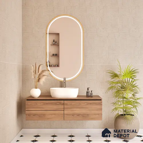 Patterned Floor & Wall Tile TL 06087 B Nios Abstract Decor 4 ft x 2 ft Vitrified Matte Finish - 9 mm | 2 Random Design | Suitable For Living Room, Bedroom, Bathroom, Kitchen