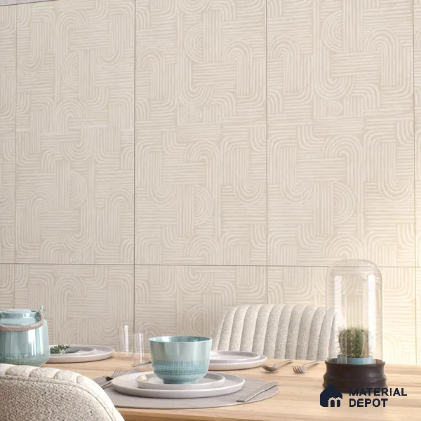 Patterned Floor & Wall Tile TL 06087 B Nios Abstract Decor 4 ft x 2 ft Vitrified Matte Finish - 9 mm | 2 Random Design | Suitable For Living Room, Bedroom, Bathroom, Kitchen
