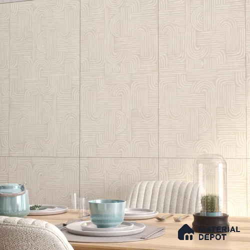 Patterned Floor & Wall Tile TL 06087 B Nios Abstract Decor 4 ft x 2 ft Vitrified Matte Finish - 9 mm | 2 Random Design | Suitable For Living Room, Bedroom, Bathroom, Kitchen