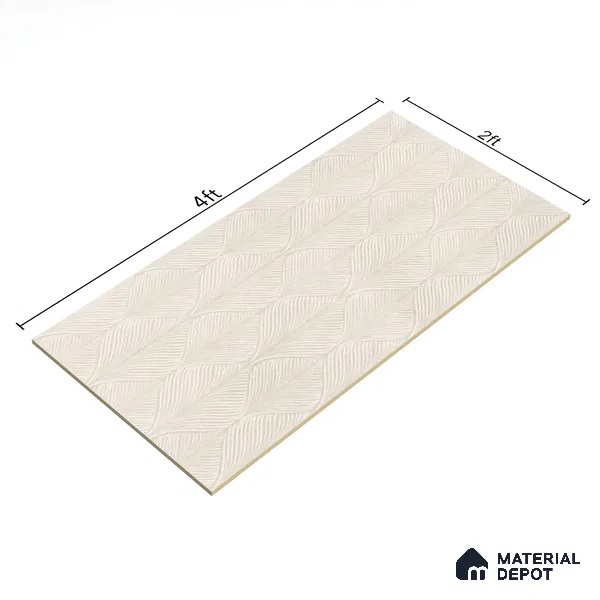 Geometric Floor & Wall Tile TL 06087 C Nios Conch Decor 4 ft x 2 ft Vitrified Matte Finish - 9 mm | Suitable For Living Room, Bedroom, Bathroom, Kitchen (Sample)