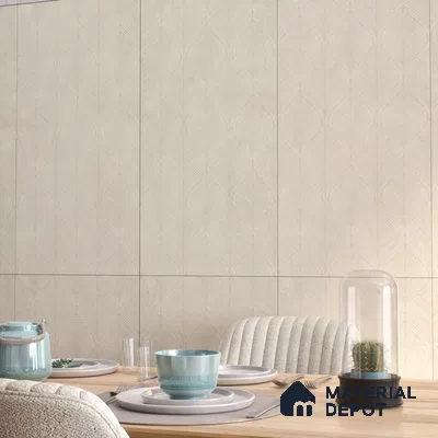 Geometric Floor & Wall Tile TL 06087 C Nios Conch Decor 4 ft x 2 ft Vitrified Matte Finish - 9 mm | Suitable For Living Room, Bedroom, Bathroom, Kitchen (Sample)