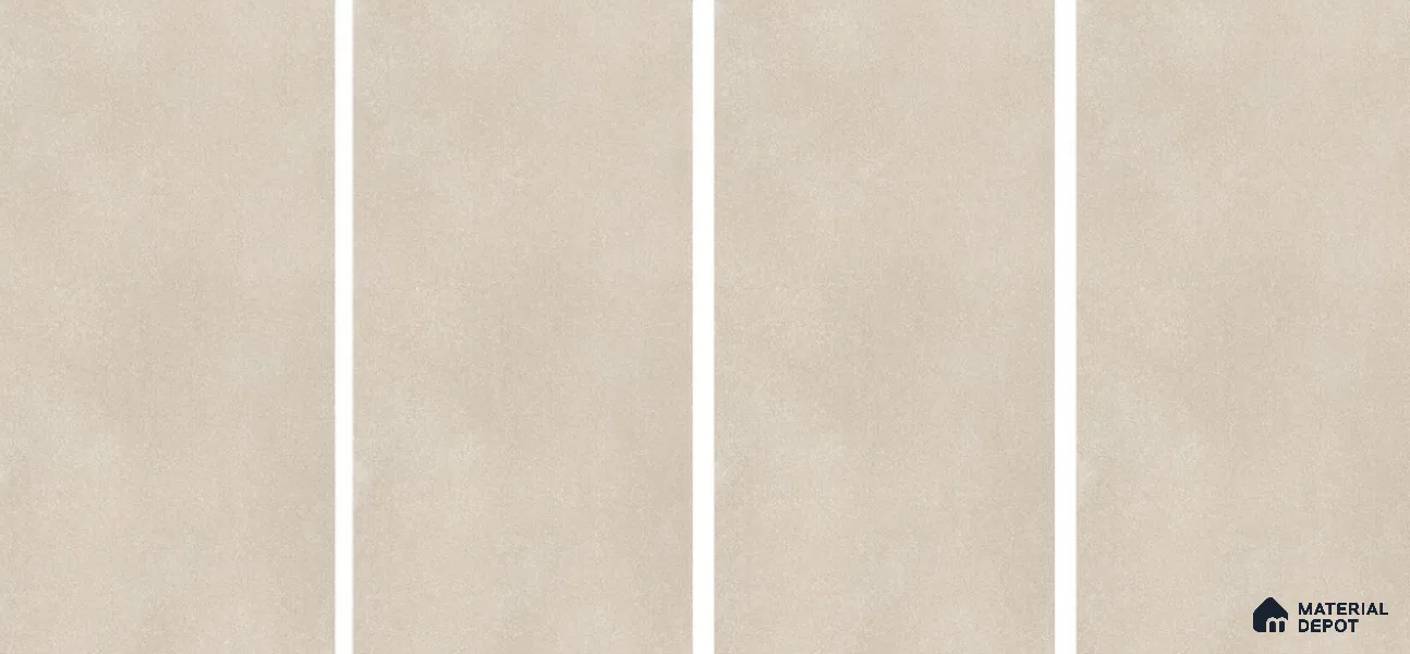 Cement Floor & Wall Tile TL 06087 Nios Shell Plain 4 ft x 2 ft Vitrified Matte Finish - 9 mm | 6 Random Design | Suitable For Living Room, Bedroom, Bathroom, Kitchen