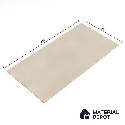 Cement Floor & Wall Tile TL 06087 Nios Shell Plain 4 ft x 2 ft Vitrified Matte Finish - 9 mm | 6 Random Design | Suitable For Living Room, Bedroom, Bathroom, Kitchen