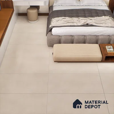 Cement Floor & Wall Tile TL 06087 Nios Shell Plain 4 ft x 2 ft Vitrified Matte Finish - 9 mm | 6 Random Design | Suitable For Living Room, Bedroom, Bathroom, Kitchen