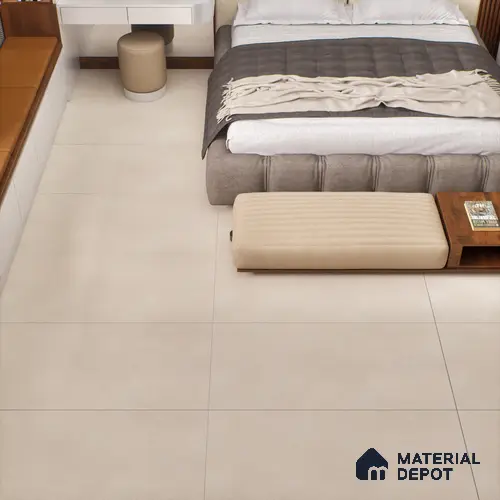 Cement Floor & Wall Tile TL 06087 Nios Shell Plain 4 ft x 2 ft Vitrified Matte Finish - 9 mm | 6 Random Design | Suitable For Living Room, Bedroom, Bathroom, Kitchen